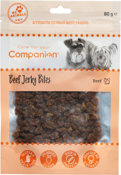 Companion Beef jerky bites - tørket oksekjøtt i biter