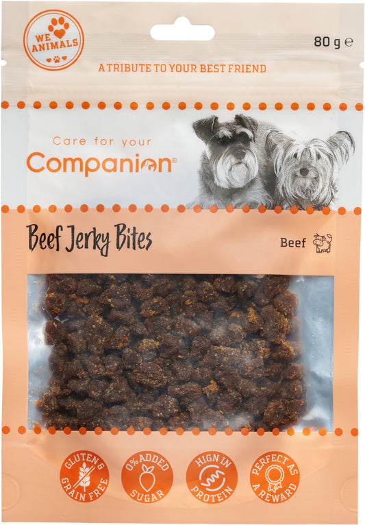 Companion Beef jerky bites - tørket oksekjøtt i biter